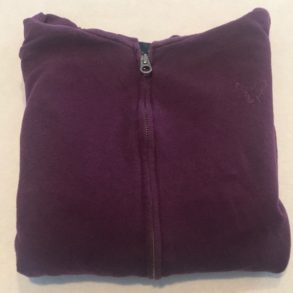 AEO plum hooded, zip up sweatshirt, xl - Picture 2 of 9